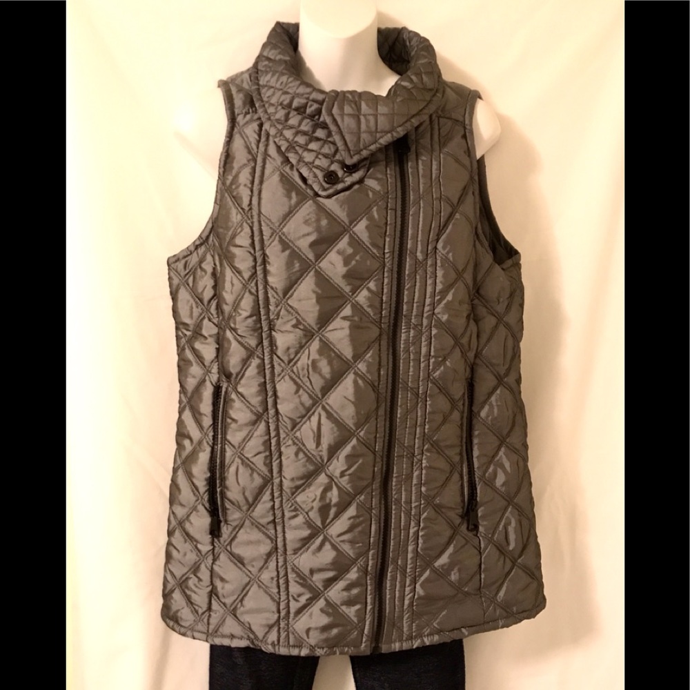 Marc New York pewter puffer vest, S